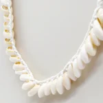 NEFERU Tide Line   Braided Cowrie Shell Necklace