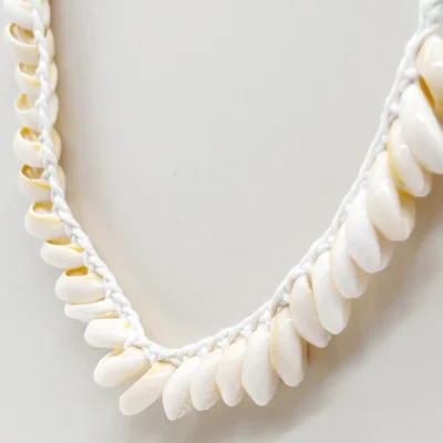 NEFERU Tide Line   Braided Cowrie Shell Necklace