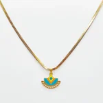 NEFERU Boho Geo Pendant – Gold Stainless Steel - Image 2