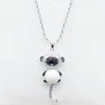 NEFERU Crystal Monkey Pop – Silver Spark Pendant