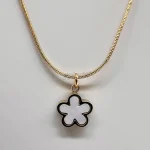 NEFERU Blossom Charm Necklace – Gold Stainless Steel