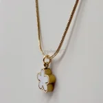 NEFERU Blossom Charm Necklace – Gold Stainless Steel - Image 2