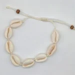 NEFERU Cowrie Shell Bracelet with Adjustable Cord - Image 2