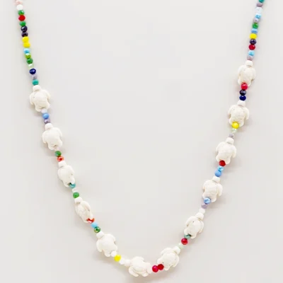 NEFERU Turtle Vibes Necklace – Beaded Color Pop