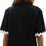 shein Women's Set Short Sleeve Button Down Loungewear 2 Piece Cotton Shirts and Shorts Pjs Beach Outfit - Image 3