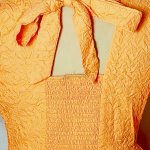 SHEIN Puff Sleeve Orange Dress. - Image 2