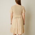 SHEIN Solid Color Puff Sleeve Dress - Image 2