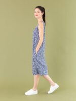 SHEIN Blue White Sleeveless Floral Dress - Image 2