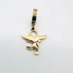 NEFERU Golden Angel Charm Hoop Earring - Image 3