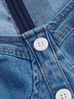 SHEIN MOD Casual Summer Denim Dress With Front Buttons And Sweetheart Neckline - Image 3