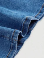 SHEIN MOD Casual Summer Denim Dress With Front Buttons And Sweetheart Neckline - Image 4