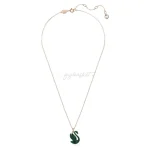 Swarovski Swan pendant Swan, Green, Rose gold-tone plated - Image 2