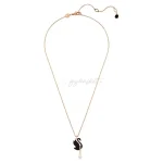 Swarovski Swan pendant Swan, Black, Rose gold-tone plated - Image 4