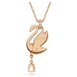 Swarovski Swan pendant Swan, Black, Rose gold-tone plated - Image 2