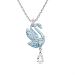 Swarovski Swan, Blue, Rhodium plated - Image 3