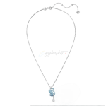 Swarovski Swan, Blue, Rhodium plated - Image 2