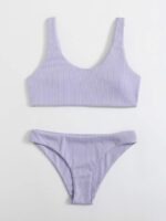 Shein Solid Rib Bikini Set - Image 3