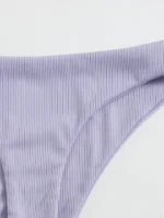 Shein Solid Rib Bikini Set - Image 4