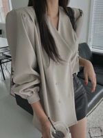 Shein DAZY Puff Sleeve Pleated Blouse - Image 3