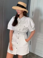 Shein DAZY Puff Sleeve Shirt Dress - Image 3