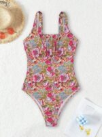 Shein Swim Floral Ruched One-Piece - Image 2