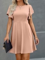 Shein Clasi Ruffle Sleeve Dress