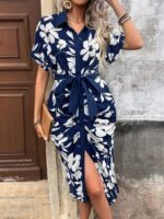 Shein Chiquease Printed Waist Tie Dress - Image 3