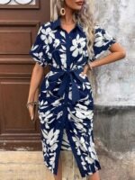 Shein Chiquease Printed Waist Tie Dress - Image 4