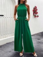 Shein Chiquease Pleated Wide-Leg Jumpsuit - Image 4