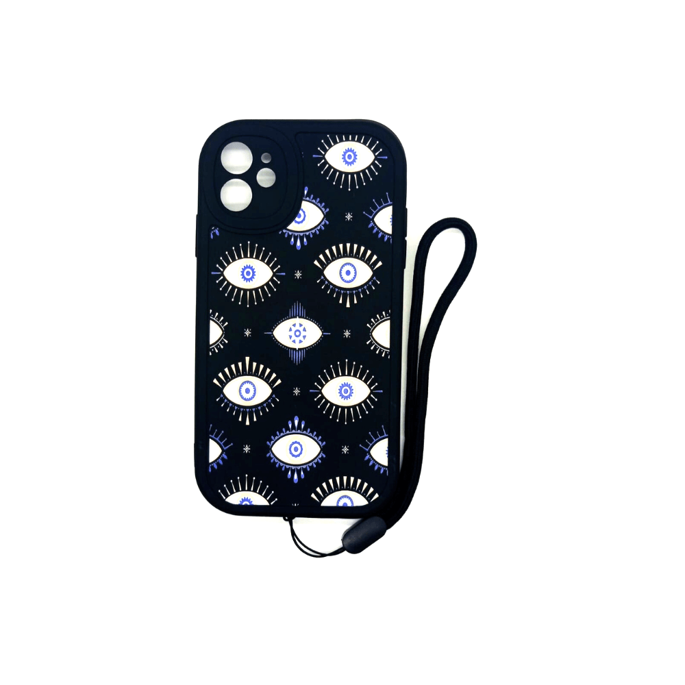هنوصلكوا قريب (2) Evil Eye Pattern Phone Case With Lanyard I phone 11 - Image 1