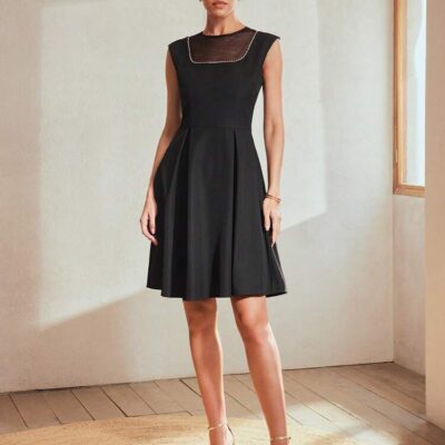 Shein MOTF Pearl & Rhinestone Dress
