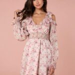 Shein Romantic Pink Floral Dress