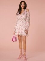 Shein Romantic Pink Floral Dress - Image 3
