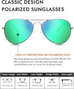 Ray-Ban Aviator Sunglasses – Silver Frame with Green Mirrored Lenses - Image 4