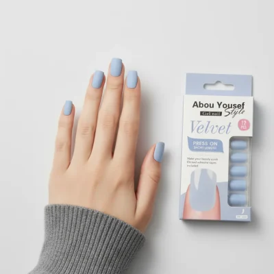 gel velvet press on short nails YS332