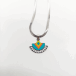 NEFERU Boho Geo Pendant – Silver Stainless Steel - Image 4