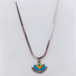 NEFERU Boho Geo Pendant – Silver Stainless Steel - Image 5