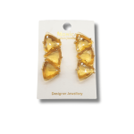 NEFERU Golden Triangle Statement Earrings - Image 2