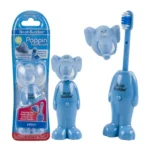 Brush Buddies Poppin Kids Toothbrushes Animal Characters Handle+Detachable Cap