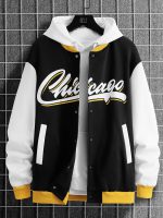 Shein Manfinity Men's Loose Fit Varsity Letter Jacket