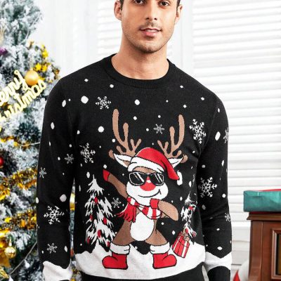 Shein Manfinity VCAY Men Christmas Pattern Sweate