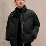 SHEIN Black Stand Collar Jacket