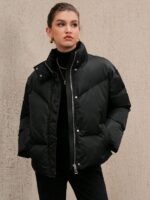 SHEIN Black Stand Collar Jacket