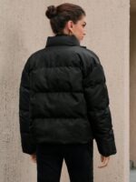 SHEIN Black Stand Collar Jacket - Image 3