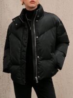 SHEIN Black Stand Collar Jacket - Image 2