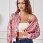 SHEIN Pink Beaded Jacket