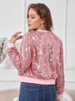 SHEIN Pink Beaded Jacket - Image 3