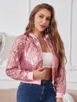 SHEIN Pink Beaded Jacket - Image 2