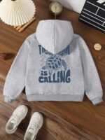 SHEIN Girls Printed Turtle Hoodie - Image 4
