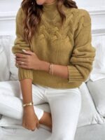Shein Chiquease High Neck Knit Sweater - Image 4